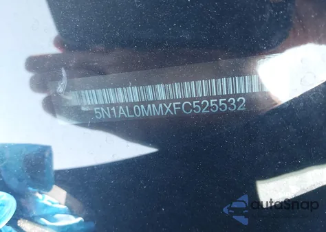 2015 Infiniti Qx60 из США, поврежденный, VIN 5N1AL0MMXFC525532